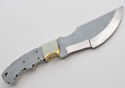 Tracker 1095 Carbon Steel Large Knife Custom Knives Blades Blanks +Brass Guard